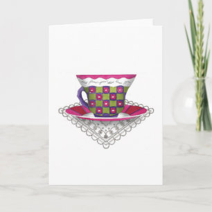 Teacup Flower Greeting Card