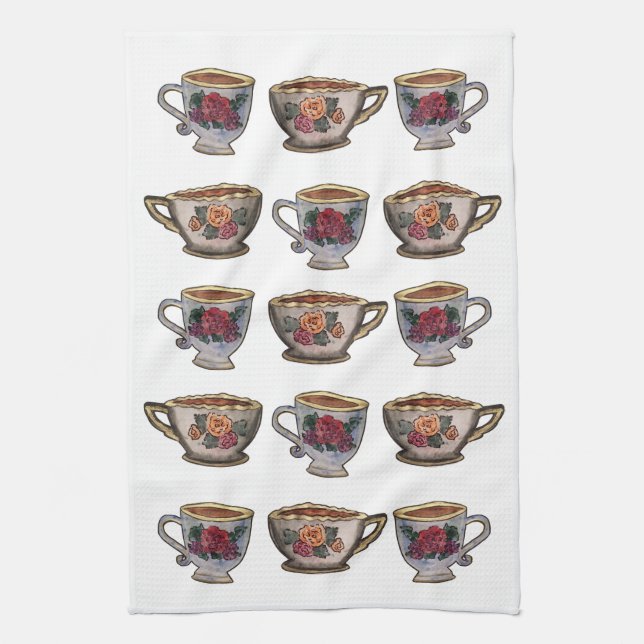 Teacup Kitchen Towel (Vertical)