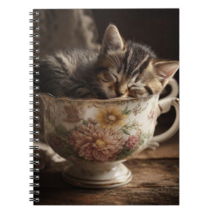 Teacup Kitten Spiral Notebook
