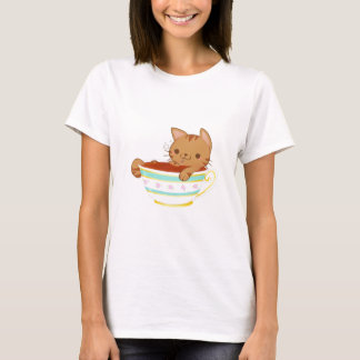 Teacup Kitty womens t-shirt