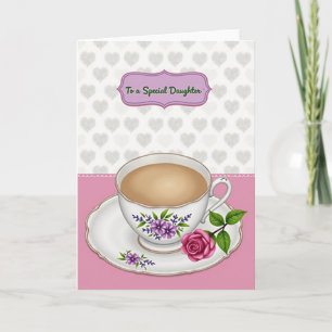 Teacup Mothers Day Daughter Card