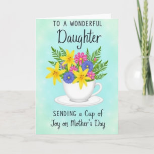 Teacup Mothers Day Wish Card