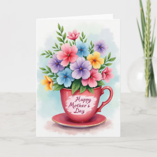 Teacup Mothers Day Wishes Card