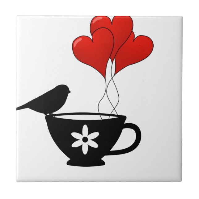 Teacup of Hearts Tile (Front)