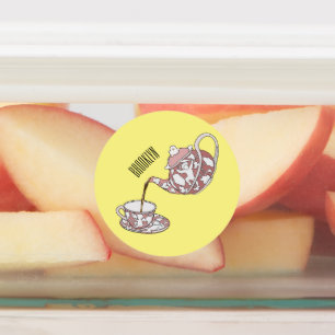 Teacup set cartoon illustration 