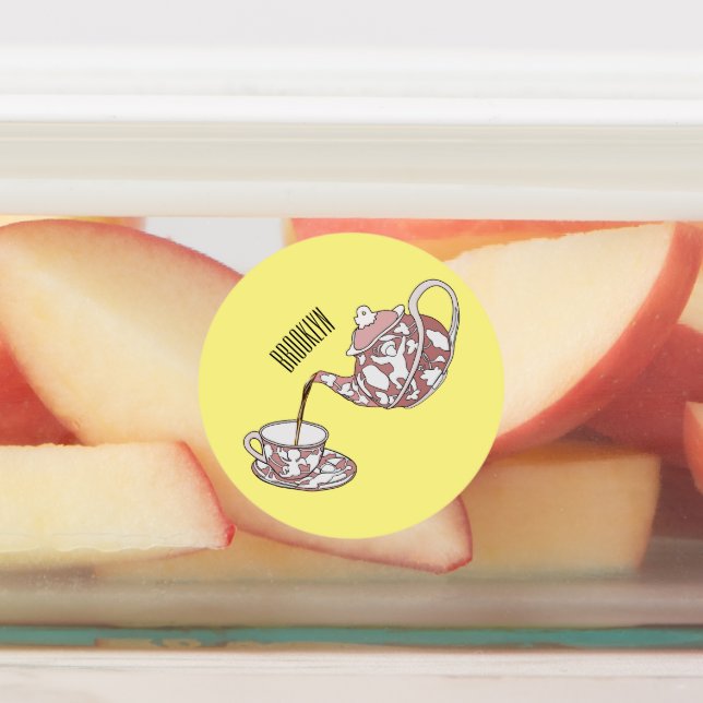 Teacup set cartoon illustration  (Affixed)