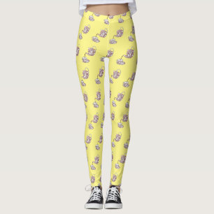 Teacup set cartoon illustration leggings