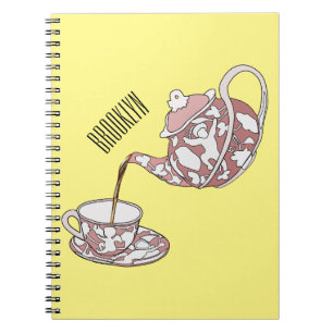 Teacup set cartoon illustration notebook