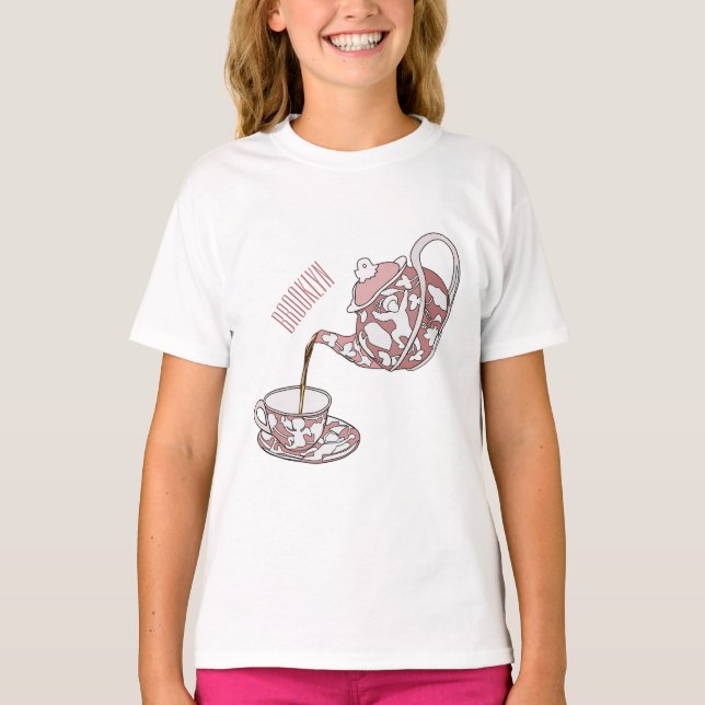 Teacup set cartoon illustration  T-Shirt (Front)