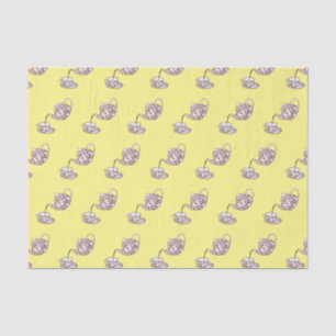 Teacup set cartoon illustration tissue paper