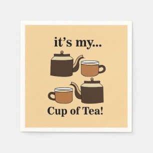 Teacup Teapot Its My Cup of Tea Party Napkin