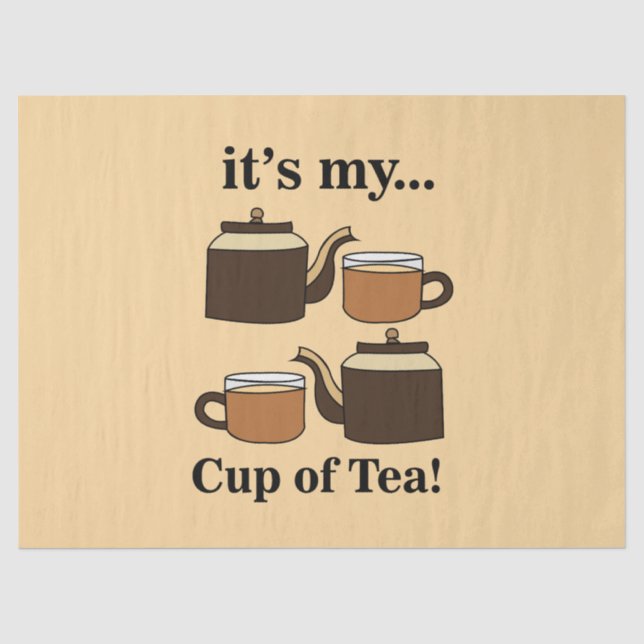 Teacup Teapot Its My Cup of Tea Tissue Paper (Front)