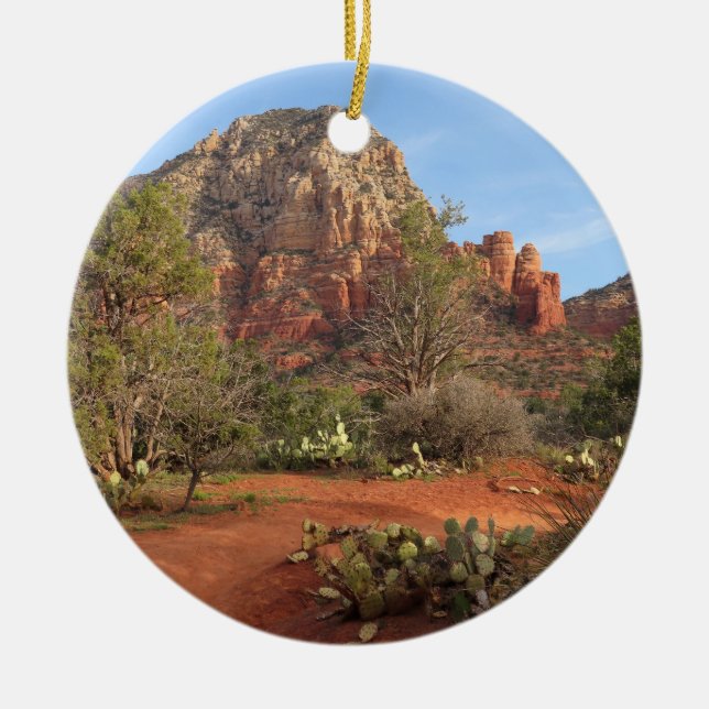 Teacup Trail I Ceramic Tree Decoration (Front)