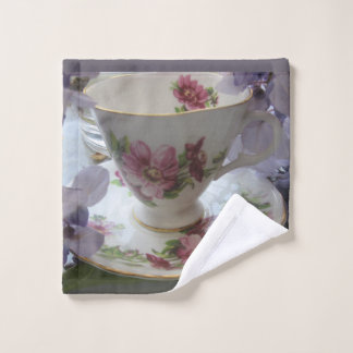 Teacup & wisteria wash cloth