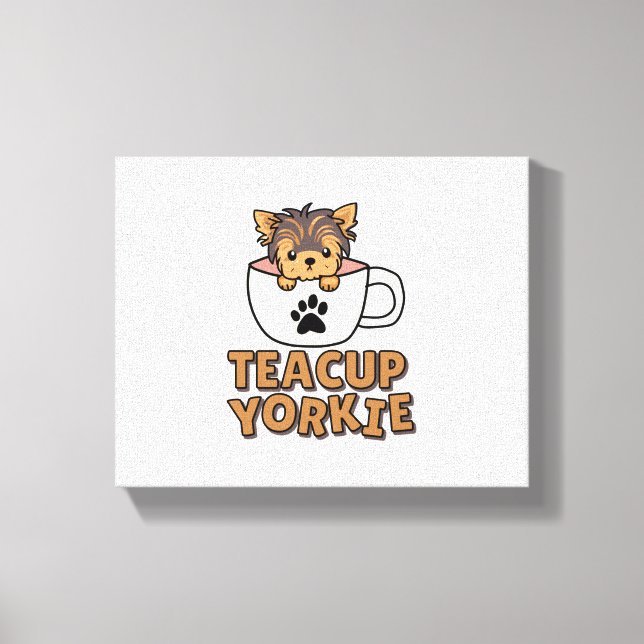 Teacup Yorkie puppy  Canvas Print (Front)