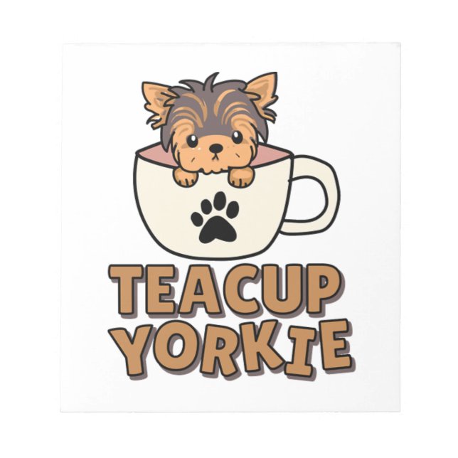 Teacup Yorkie puppy  Notepad (Front)
