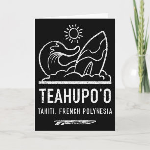 Teahupoo Shirt French Polynesia Tee Tahiti Surfing Card
