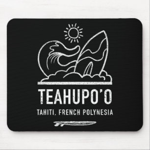 Teahupoo Shirt French Polynesia Tee Tahiti Surfing Mouse Pad