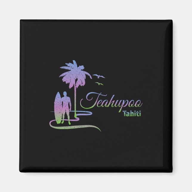 Teahupoo Tahiti Surfing French Polynesia  Magnet (Front)