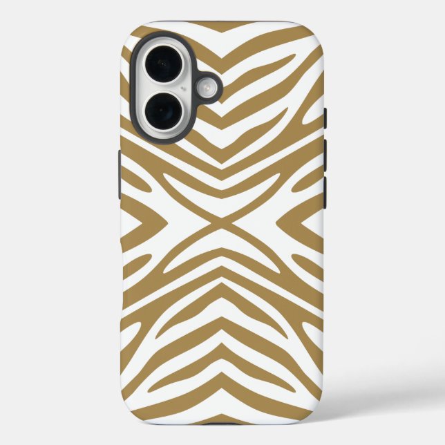 Teak Neutral Zebra Case-Mate iPhone Case (Back)