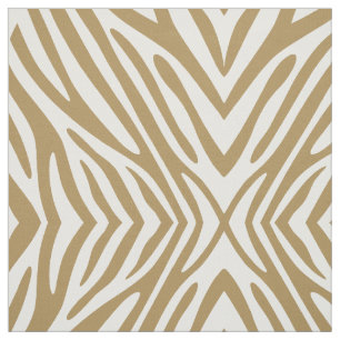 Teak Neutral Zebra Fabric