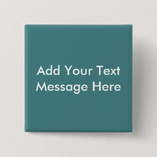 Teal 15 Cm Square Badge