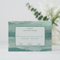 Teal Absract Coastal Chic Modern Wedding