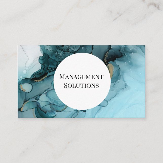 Teal Abstract Business Card (Front)