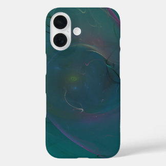 Teal abstract   iPhone 16 case