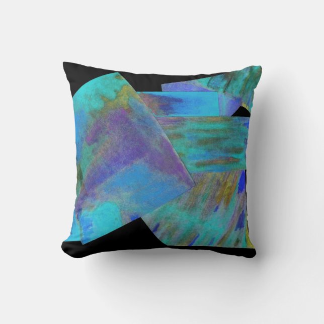 Teal Abstract Pillow (Front)