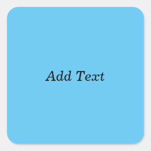 Teal Add Text Custom Template Square Sticker