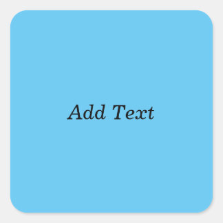 Teal Add Text Custom Template Square Sticker