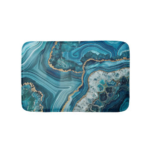 Teal Agate Bath Mat