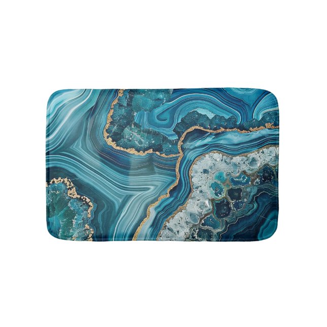 Teal Agate Bath Mat (Front)