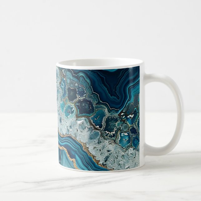 Teal Agate Coffee Mug (Right)