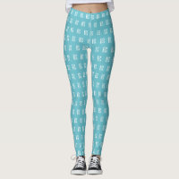 Teal Alto Clef Music Leggings