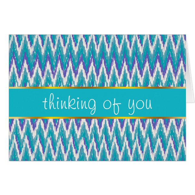 Teal and Amethyst iKat ZigZag pattern (Front Horizontal)
