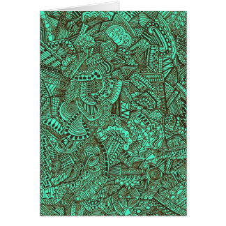 Teal and Black Card