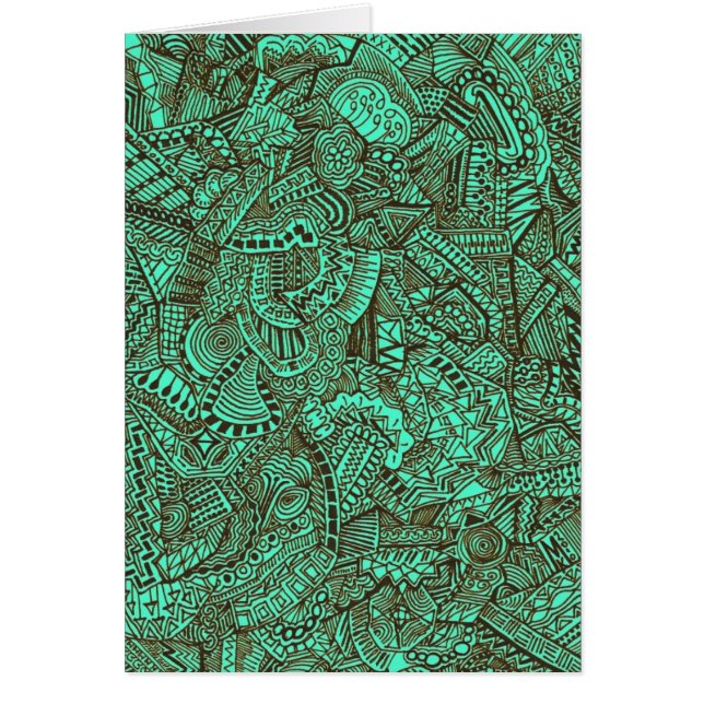 Teal and Black Card (Front)