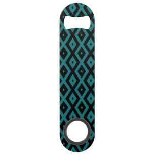 Teal and black diamond pattern