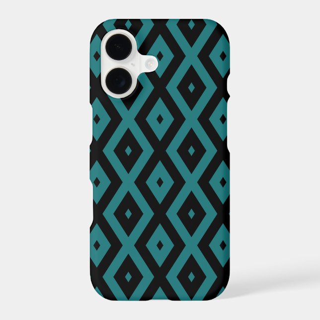 Teal and black diamond pattern (Back)