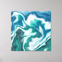 Teal and Blue Turquoise Water Ocean Marble