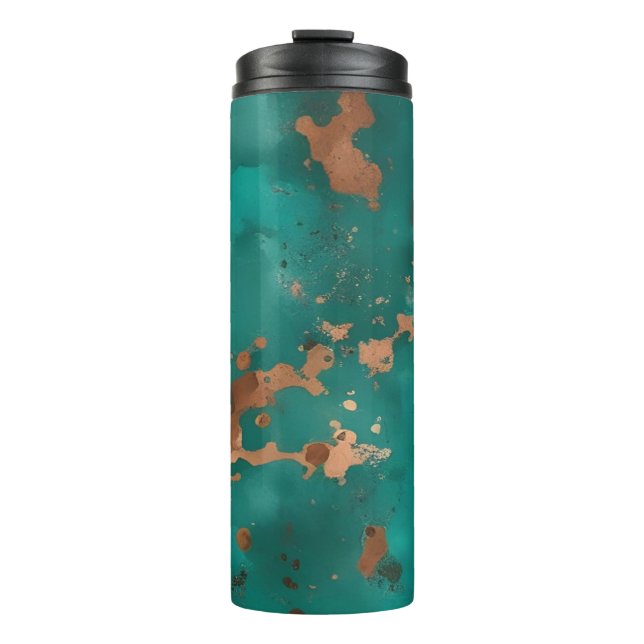 Teal and Bronze Thermal Tumbler (Front)