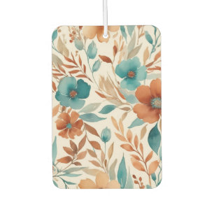 Teal and Bronze Wildflowers Car Air Freshener