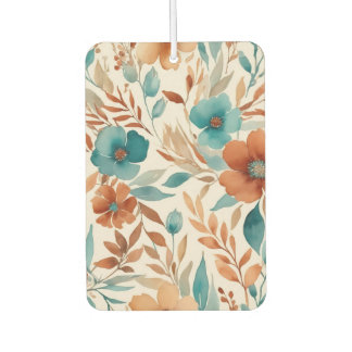Teal and Bronze Wildflowers Car Air Freshener