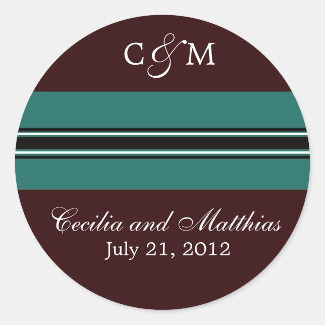 Teal and Brown Envelope Seal (Front)