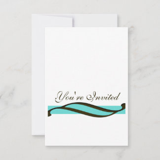 Teal and Brown Invitation
