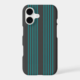 Teal and charcoal five stripe pattern