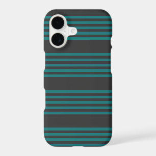 Teal and charcoal five stripe pattern
