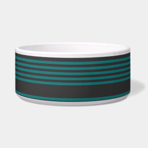 Teal and charcoal five stripe pattern